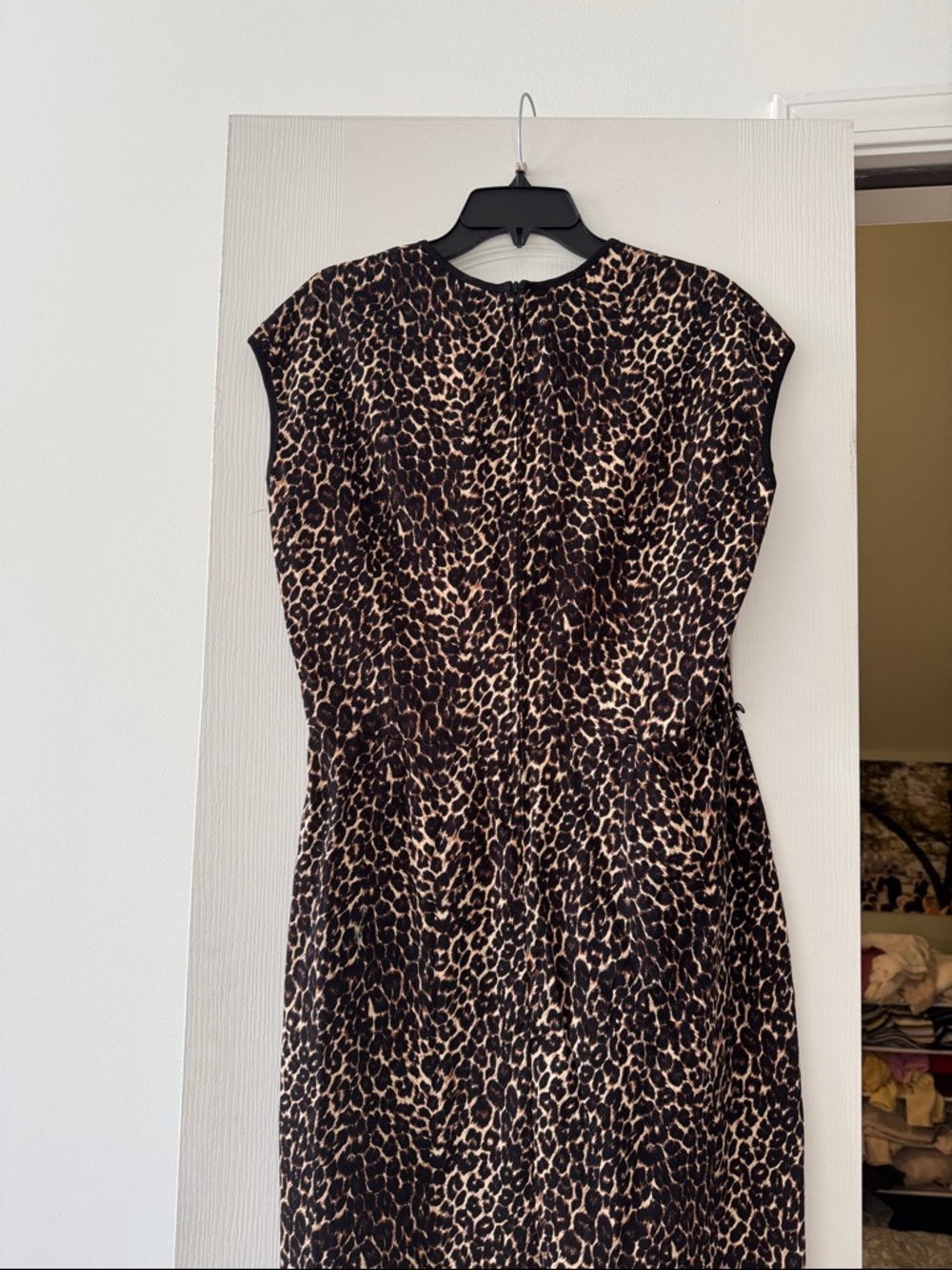 Pinup Couture Leopard Print Midi Dress in Brown and Black - Picture 4 of 5